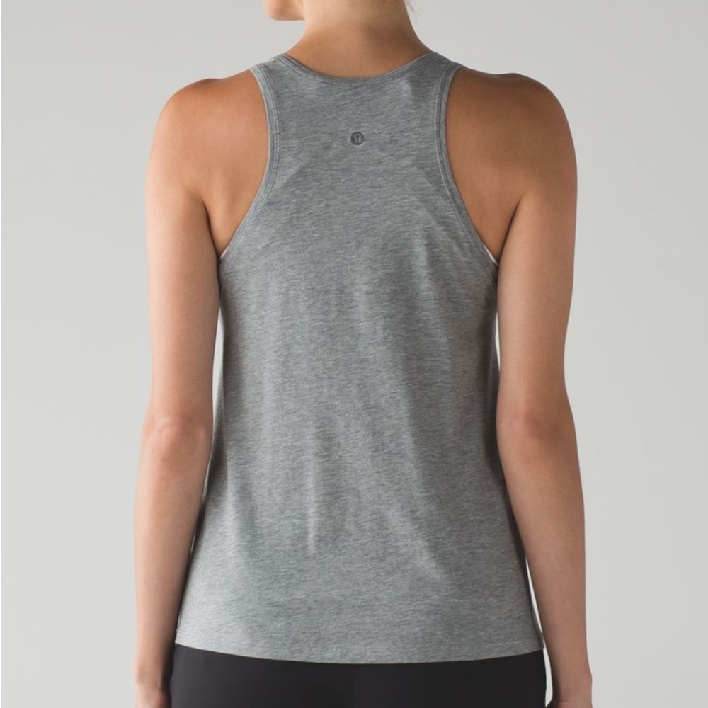 Lululemon Athletica Heather Gray Racerback Tank Top